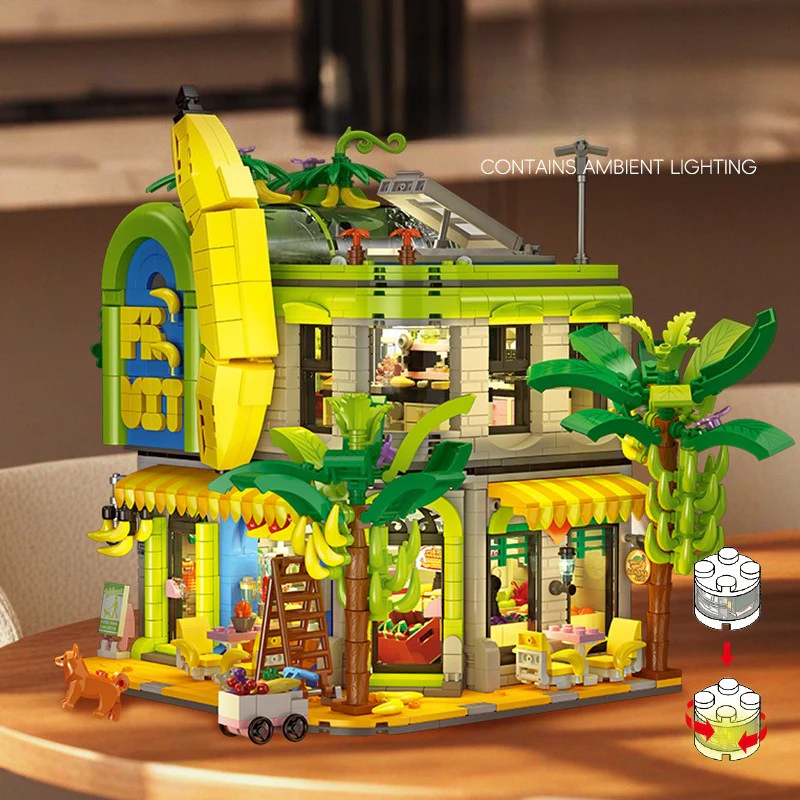 2165pcs JIESTAR JJ9083 BANANA SHOP - Image 3