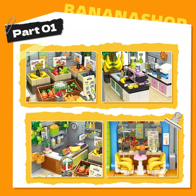 2165pcs JIESTAR JJ9083 BANANA SHOP - Image 5