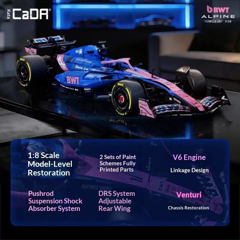 2173 pcs CaDA C64012 BWT ALpine Formula One Team A525 1:8 - Image 2