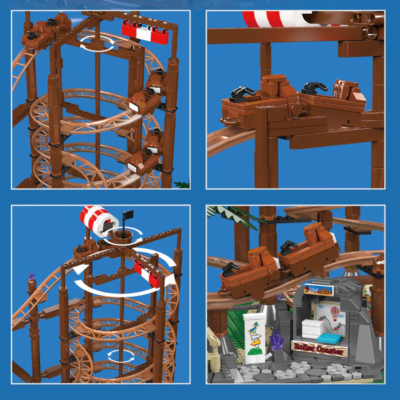 2174 pcs MouldKing 11013 Double Helix Roller Coaster - Image 3