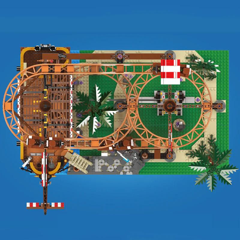 2174 pcs MouldKing 11013 Double Helix Roller Coaster - Image 4