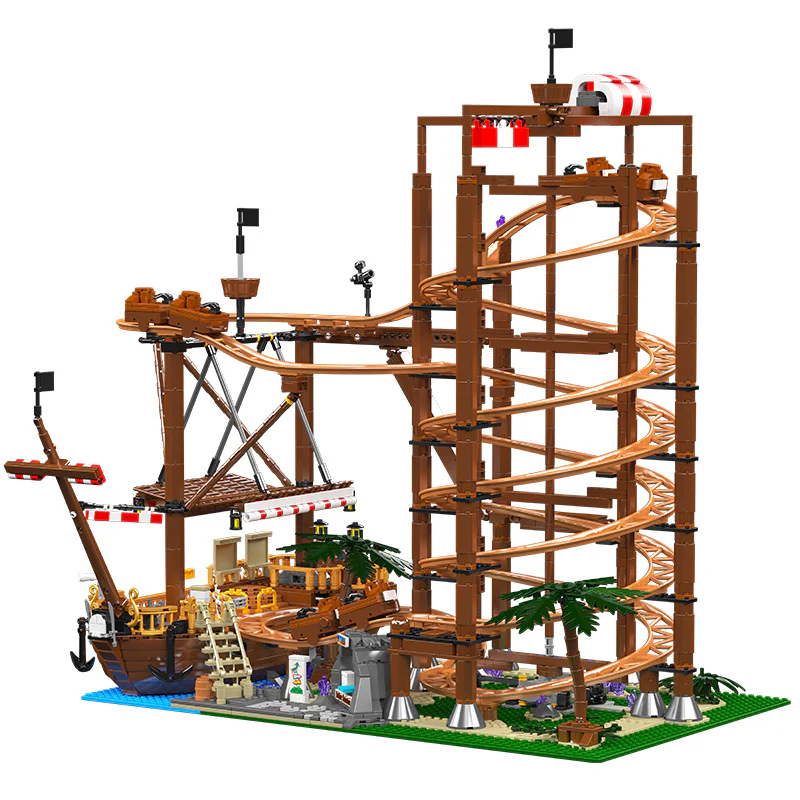 2174 pcs MouldKing 11013 Double Helix Roller Coaster - Image 5