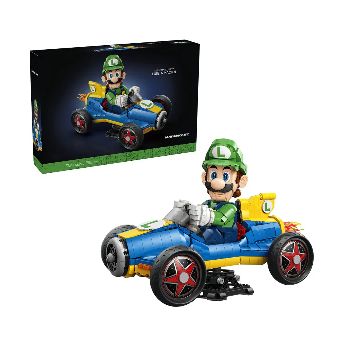 2234pcs Mario Kart – Luigi & Mach 8 - Image 6