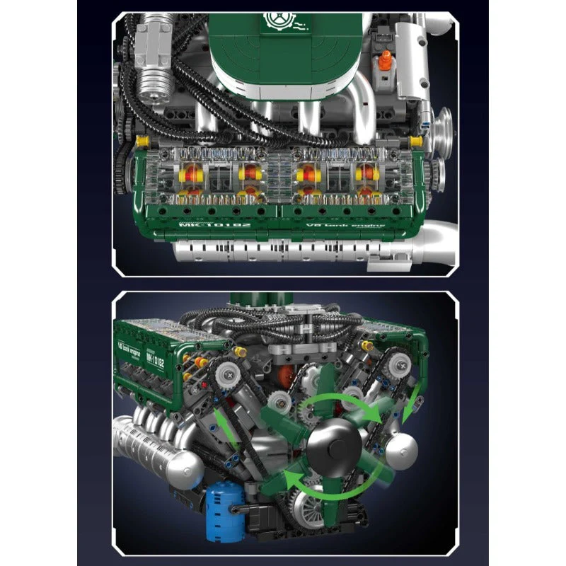 2250 pcs MouldKing 10182 V8 TANK ENGINE Dynamic Edition - Image 5