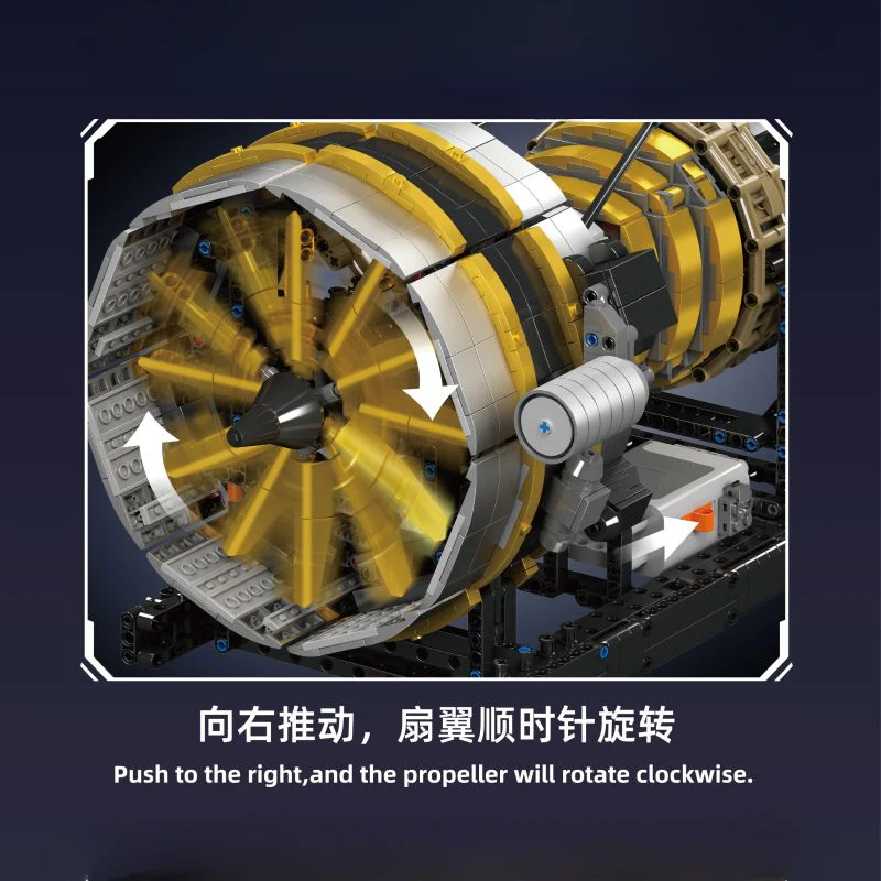 2256 pcs MouldKing 10141 Aircraft Engine Dynamic version - Image 6