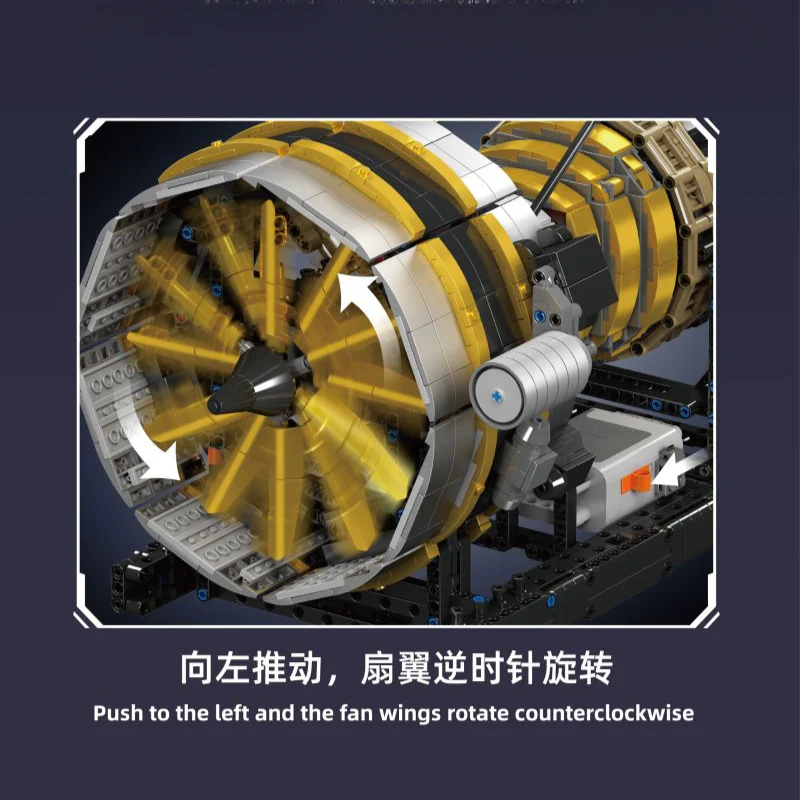 2256 pcs MouldKing 10141 Aircraft Engine Dynamic version - Image 7