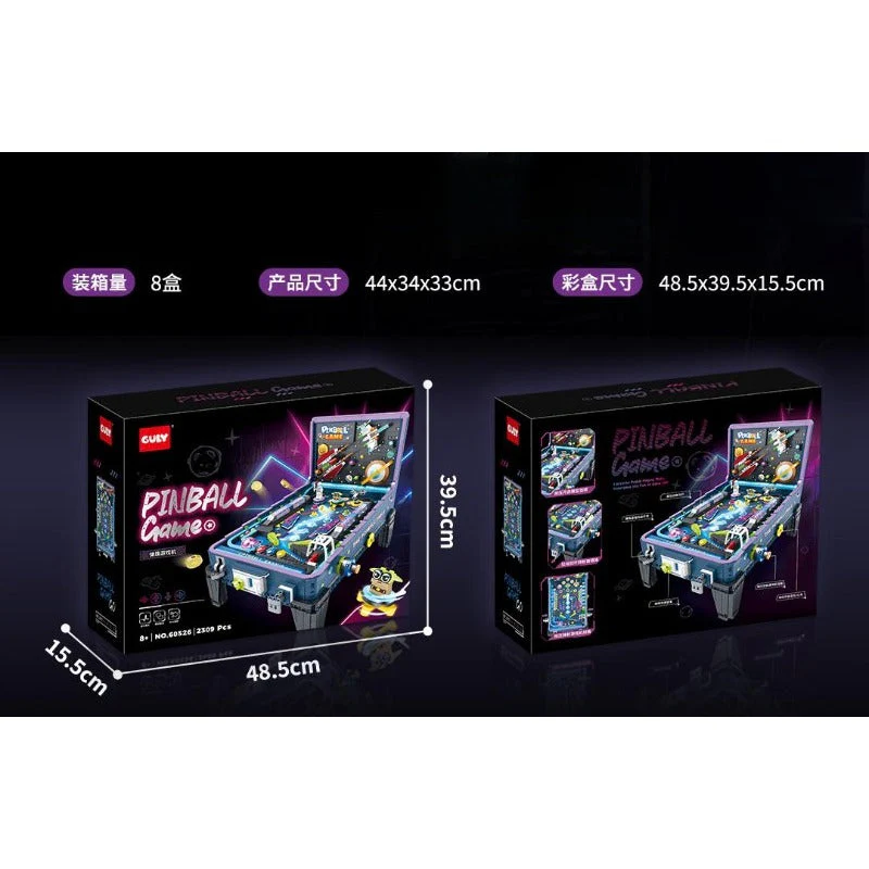 2309pcs GULY 60526 Pinball table with motor set - Image 3