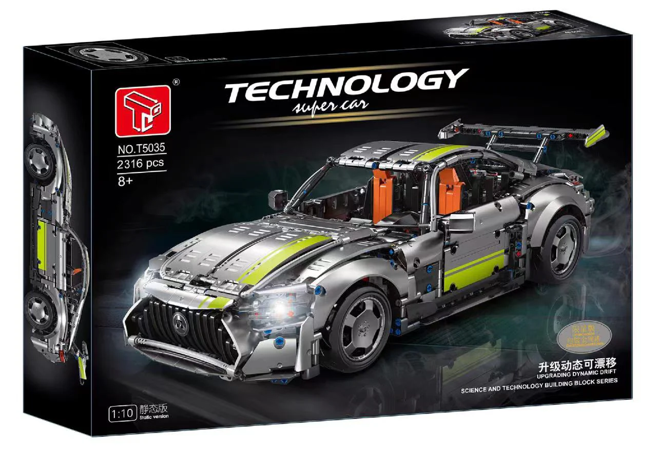 2316PCS T5035 Mercedes AMG GT Car - Image 7