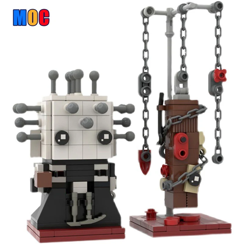 235pcs MOC-44639 Hellraiser Pinhead Brickheadz 2 for 1