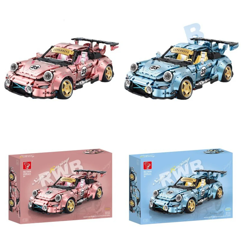 2368PCS T5036A T5036B Porsche 911 Super Racing Low Lying Refitted Sports Car （1:10） - Image 5
