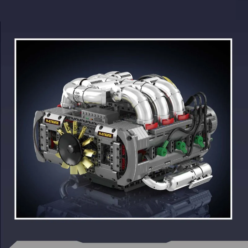 2375 pcs MouldKing 10181 FLAT ENGINE Dynamic version - Image 3