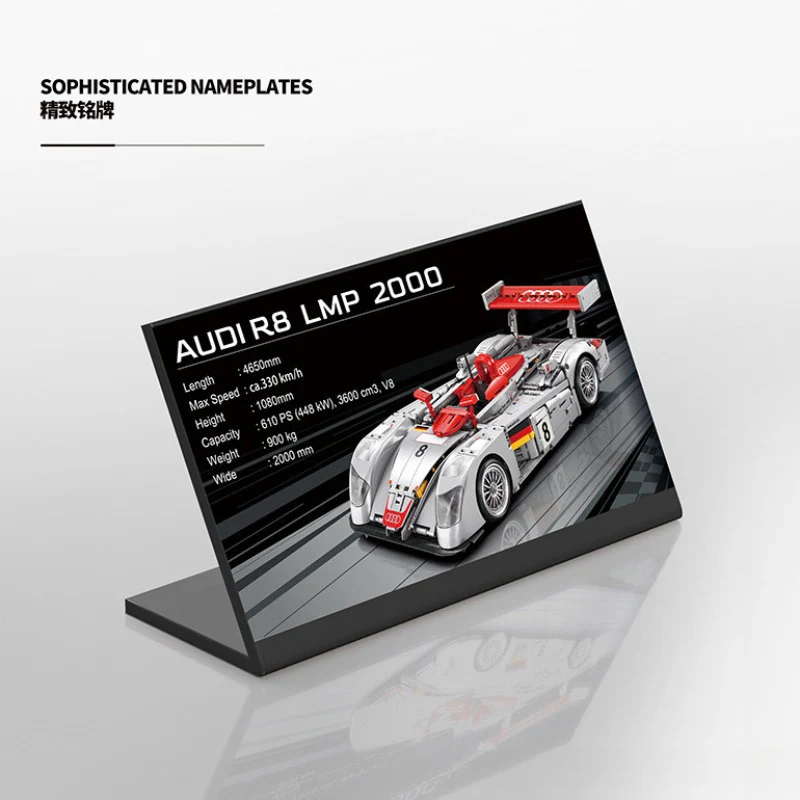 2426 pcs YC-23044 Audi R8 LMP 2000  1:10 - Image 5