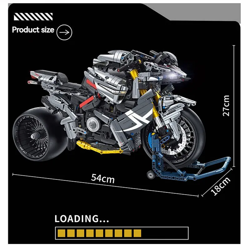 2426pcs Panlos 672106  1:5 Rapid Motorcycle Racing Z H2 - Image 5