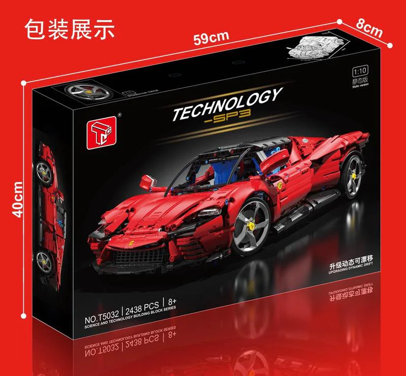 2438+Pcs TGL T5032 Daytona SP3 1:10 - Image 6