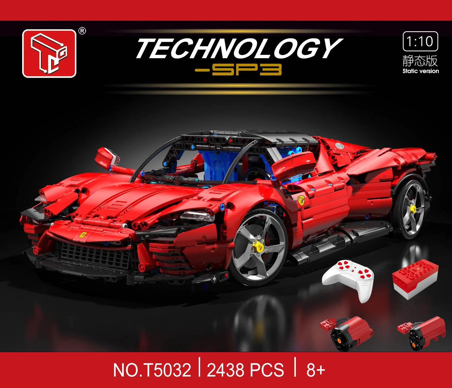 2438+Pcs TGL T5032 Daytona SP3 1:10 - Image 8