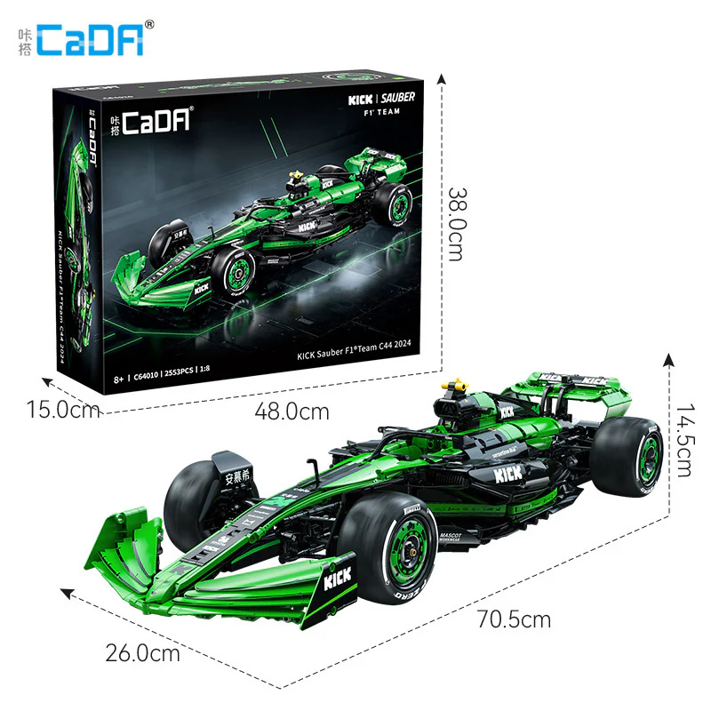 2553 pcs CaDA C64010 KICK SAUBER F1 Team C44 1:8 - Image 14