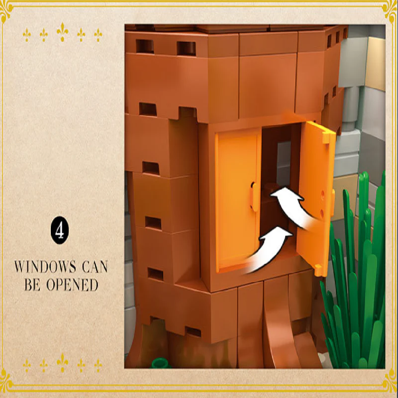 2566PCS Reobrix 66008 Medieval European Tree House - Image 6