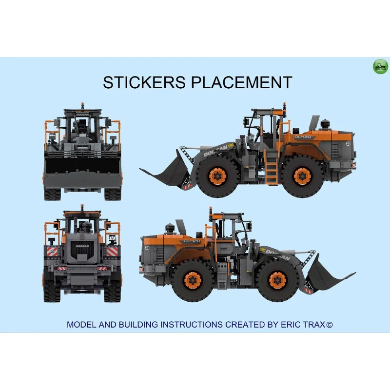 2617pcs MOC-154471 DOOSAN DL420-7 (with stickers) - Image 7