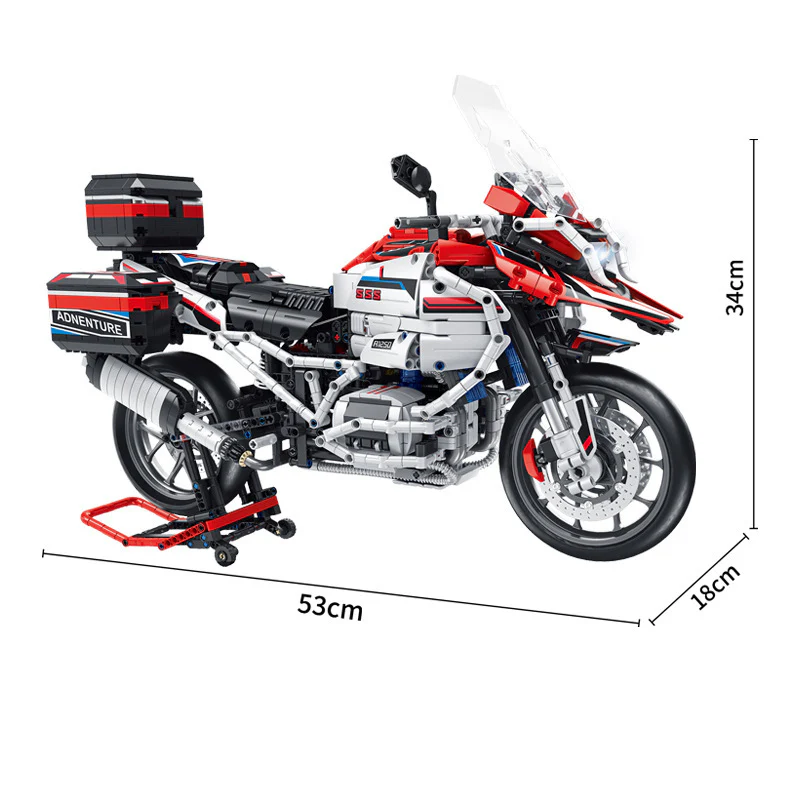 2625pcs 672109 PANLOSBRICK 1:5 BMW Motorcycle - Silver Electric Falcon - Image 5