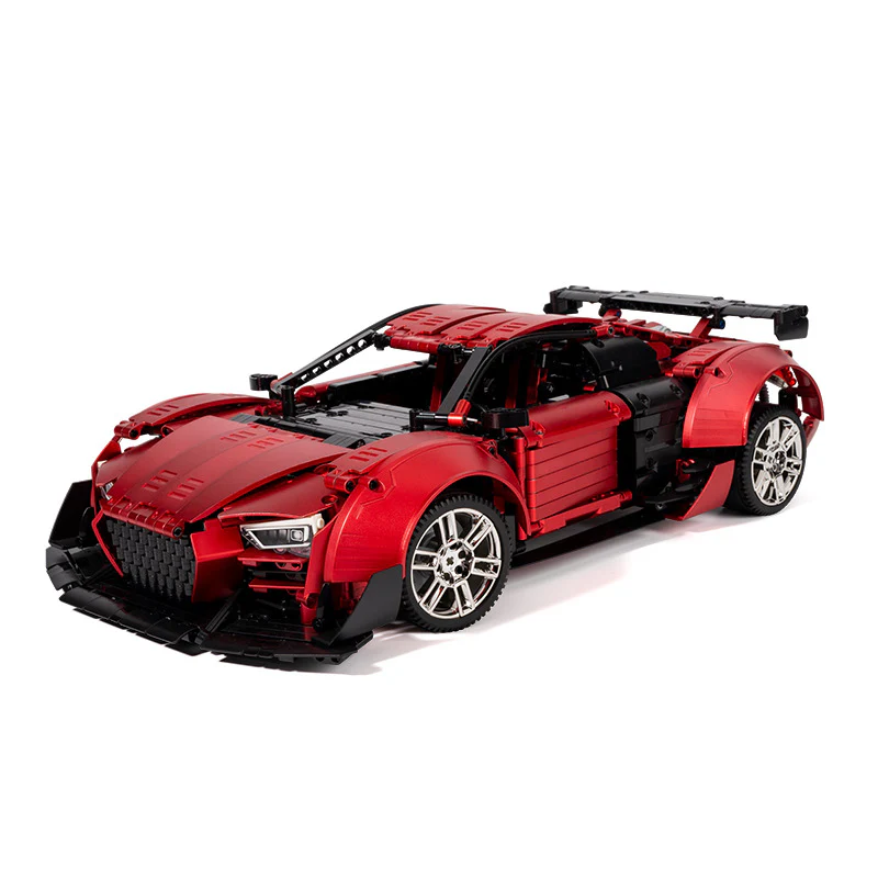 2641pcs 10516B Kbox Red Audi R8 1:10 - Image 5
