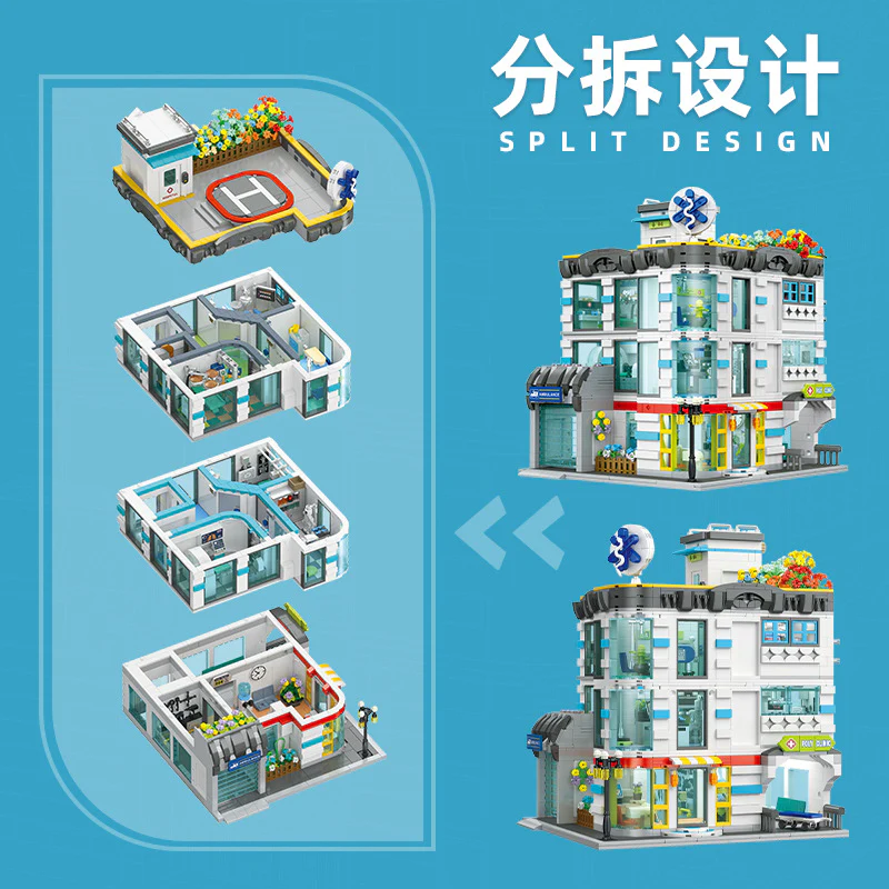 2866pcs JIESTAR JJ9211 General Hospital (Includes Lighting Kit) - Image 2