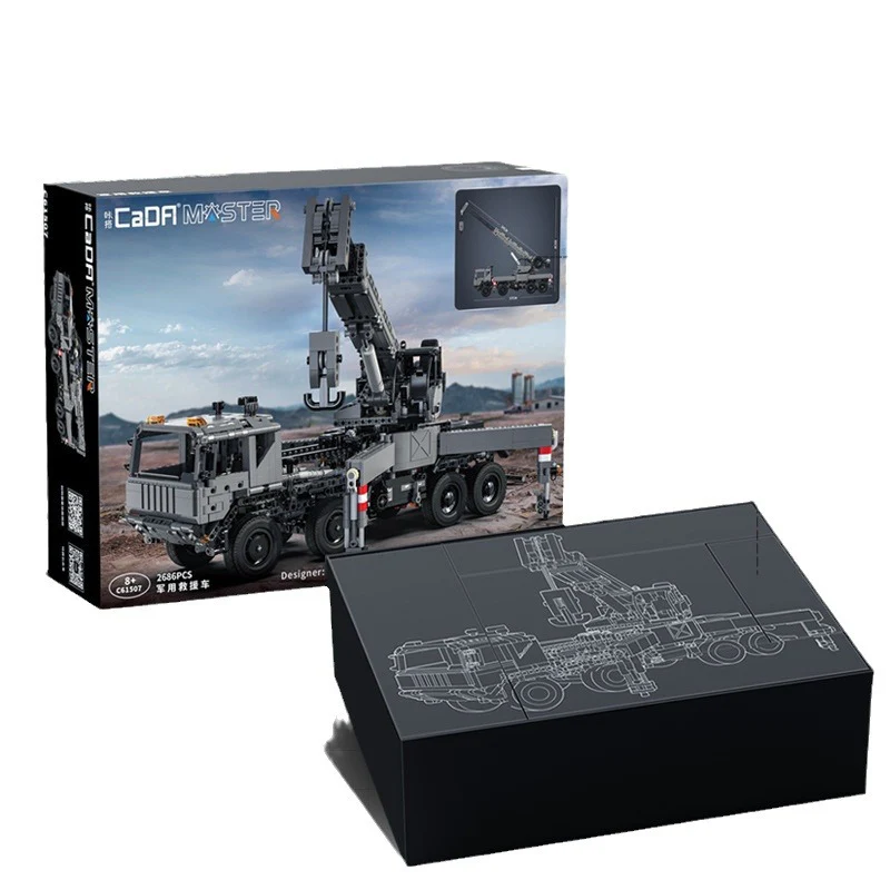 2686 pcs CaDA C61507 Military Crane Truck - Image 5