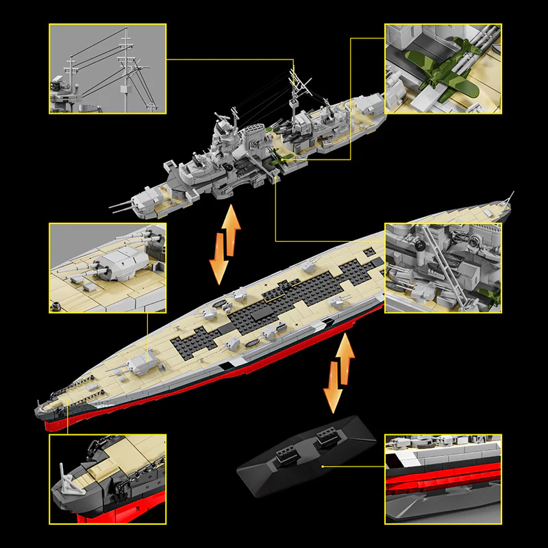 2686pcs 12GO 98005 Bismarck Class Battleship - Image 2