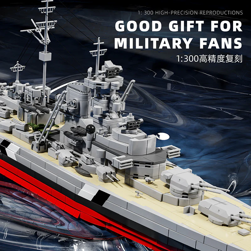 2686pcs 12GO 98005 Bismarck Class Battleship - Image 3