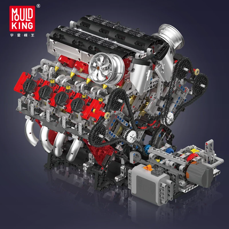 2718 pcs MouldKing 10130 F488 Supercar V8 Engine - Image 2