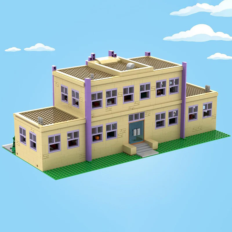 2733PCS  MOC-177723 Modular Springfield Elementary School - Image 2