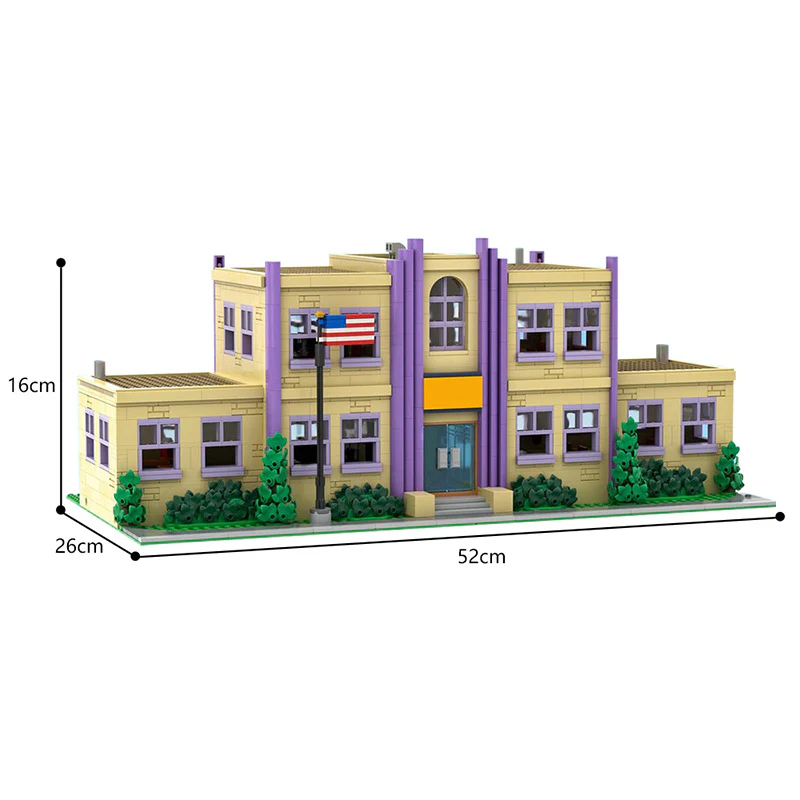 2733PCS  MOC-177723 Modular Springfield Elementary School - Image 4