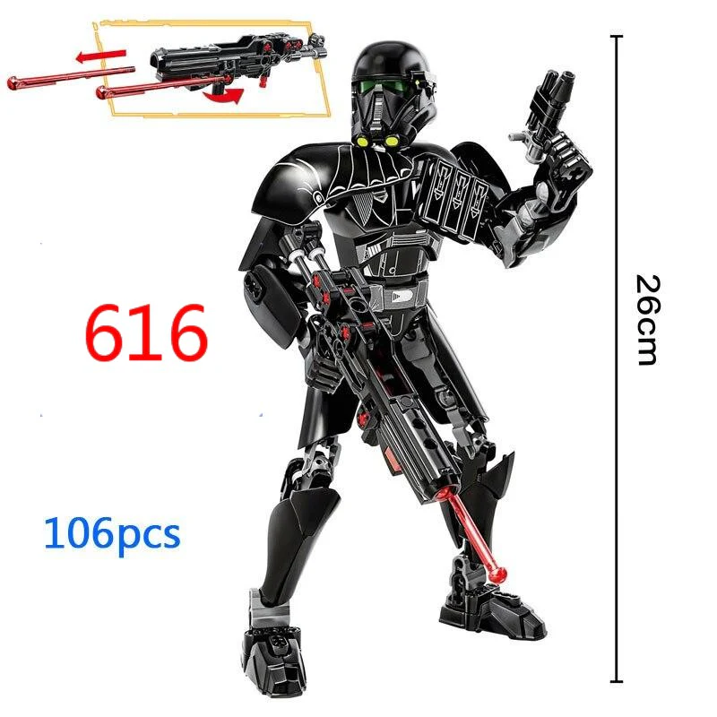 28 styles KSZ Star Wars Rogue One Toys Jango K-2SO Darth Vader General Grievous Figure building blocks Minifigures - Image 19