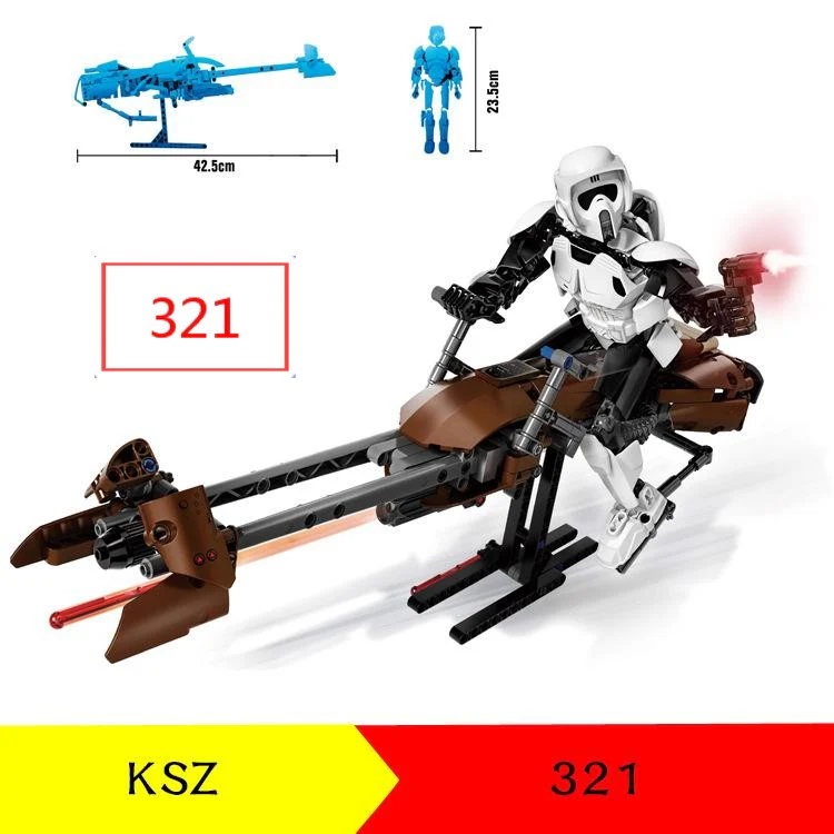 28 styles KSZ Star Wars Rogue One Toys Jango K-2SO Darth Vader General Grievous Figure building blocks Minifigures - Image 26