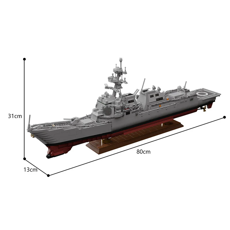2810pcs MOC-194052 Arleigh Burke-class destroyer | Flight III - Image 3