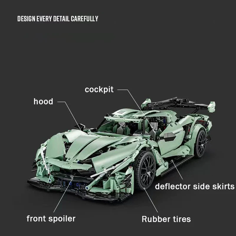 2816PCS LS66001 Apollo Helios sports car 1:10 - Image 3