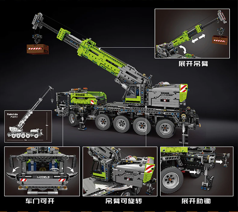2819PCS Mouldking 17034 17035 Ultimate 42009 Mechanical Crane Moving Crane - Image 10