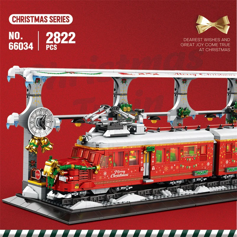 2822 pcs Reobrix 66034 Christmas Train - Image 2