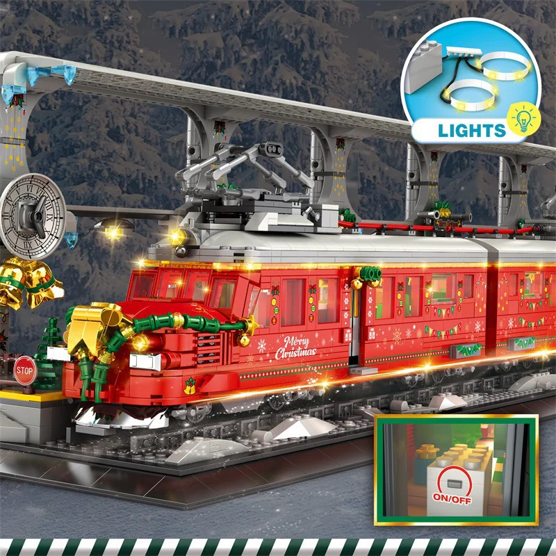 2822 pcs Reobrix 66034 Christmas Train - Image 3