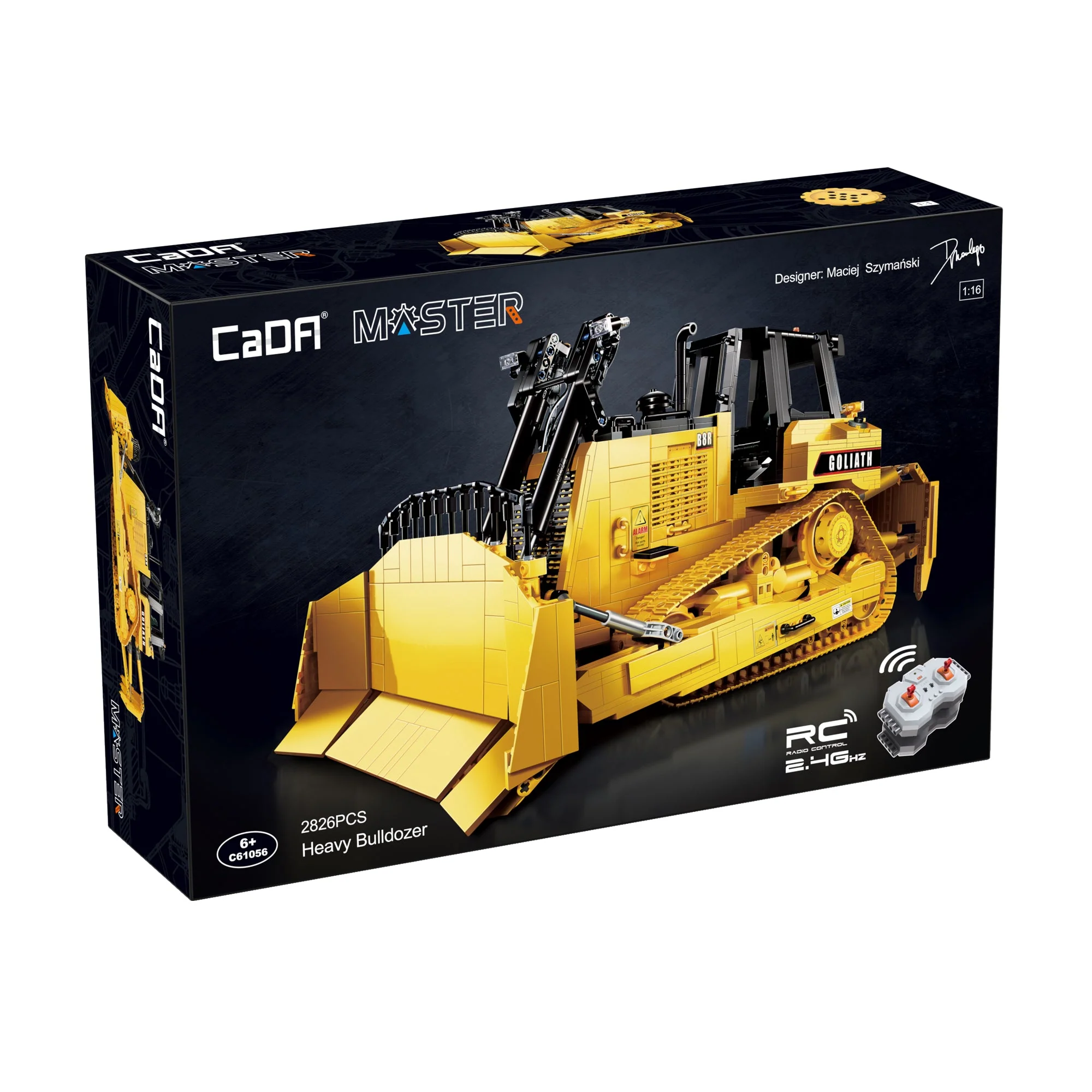 2826pcs 2.4G 1:16 Rc CAT Heavy Duty Dozer Crawler Truck C61056W - Image 6