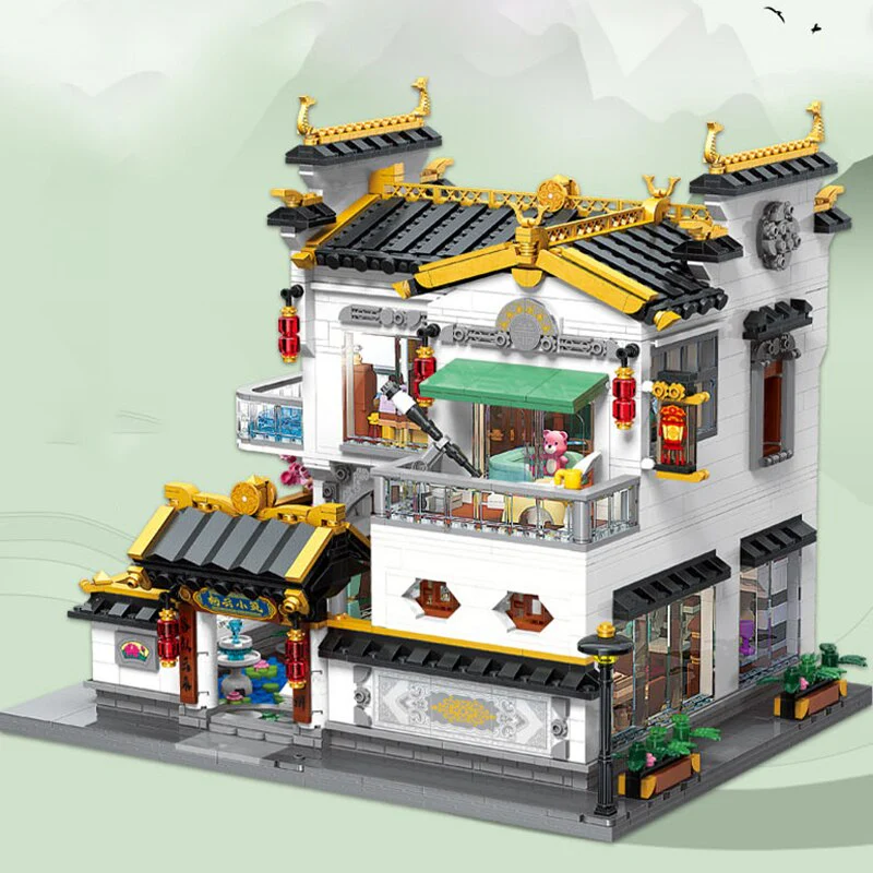 2826pcs K18002 New Chinese Style Streetscape - Image 2