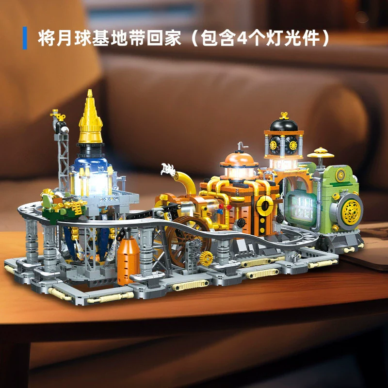 2842 pcs JIESTAR JJ9114 Steampunk: Moon Base - Image 3