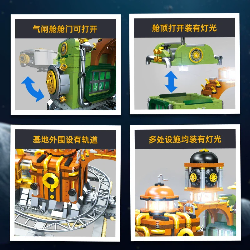 2842 pcs JIESTAR JJ9114 Steampunk: Moon Base - Image 4