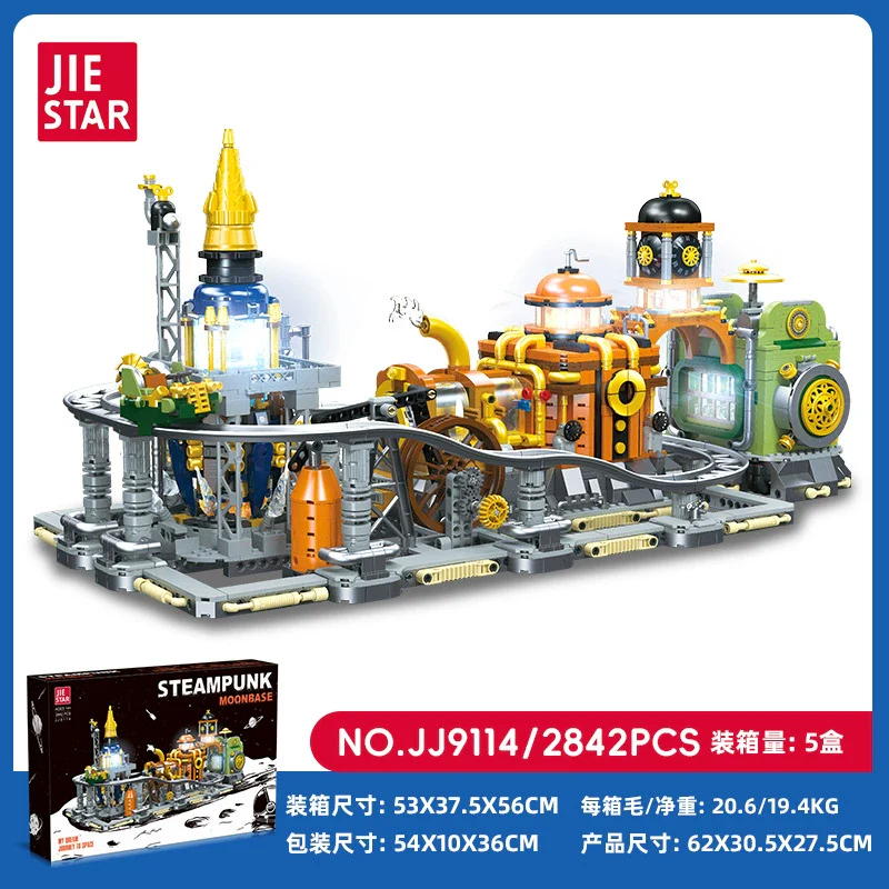 2842 pcs JIESTAR JJ9114 Steampunk: Moon Base - Image 5