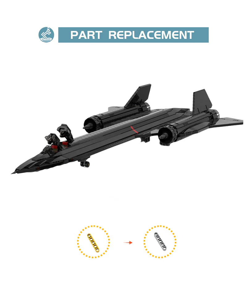 2852PCS MOC-206128,Lockheed SR-71 Blackbird - Image 8