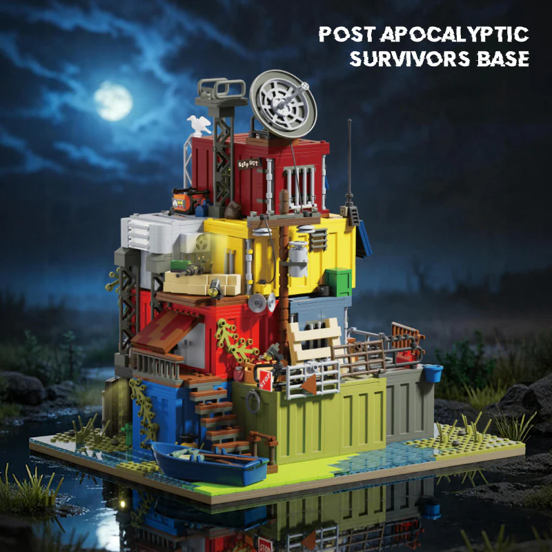 2859pcs Xbert 66202 Post Apocalyptic Survivors Base - Image 7