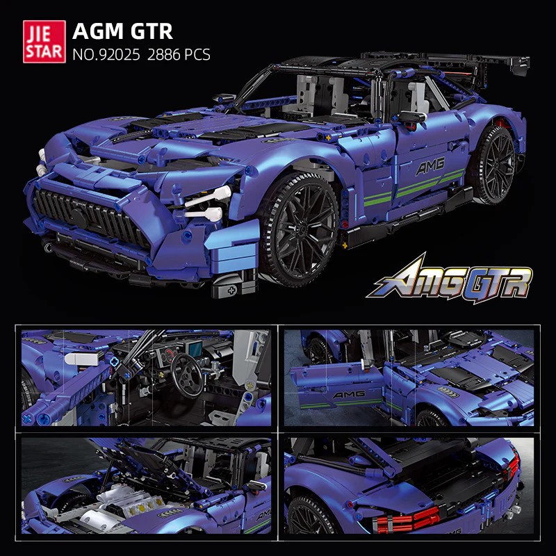 2886PCS JIESTAR 92025 AMG GTR Super Car - Image 3