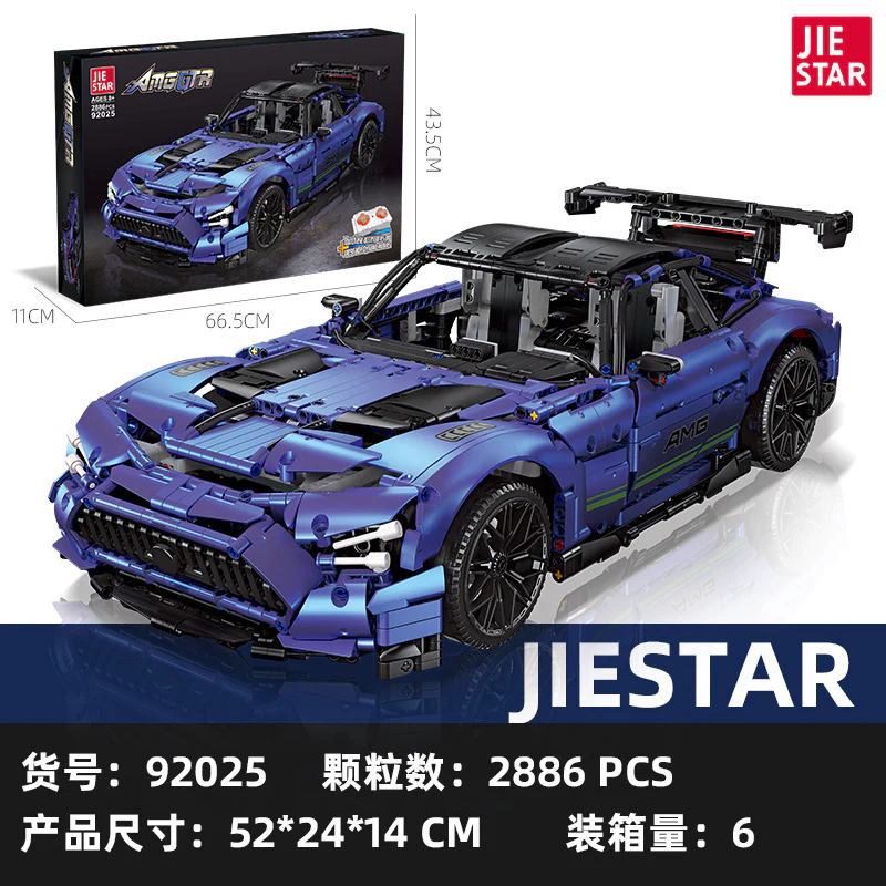 2886PCS JIESTAR 92025 AMG GTR Super Car - Image 4