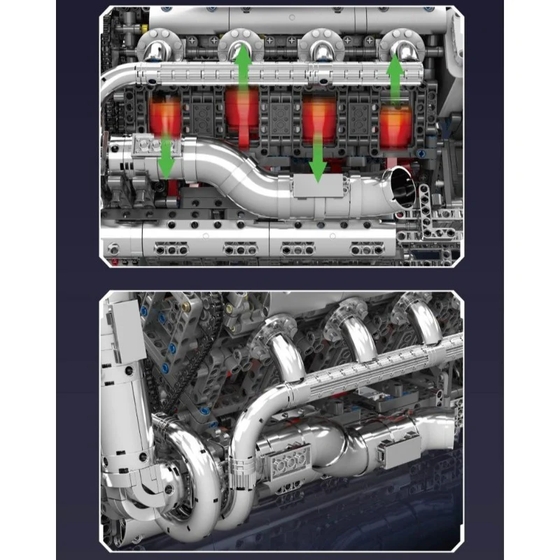 2899pcs Mouldking 10168 V8 Twin Turbo Dynamic Edition - Image 4