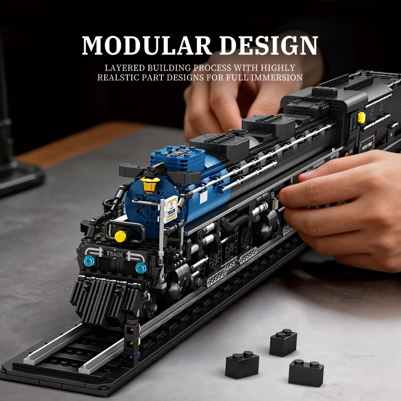 2947PCS Reobrix 66805 American Big Boy–Style Steam Locomotive - Image 3