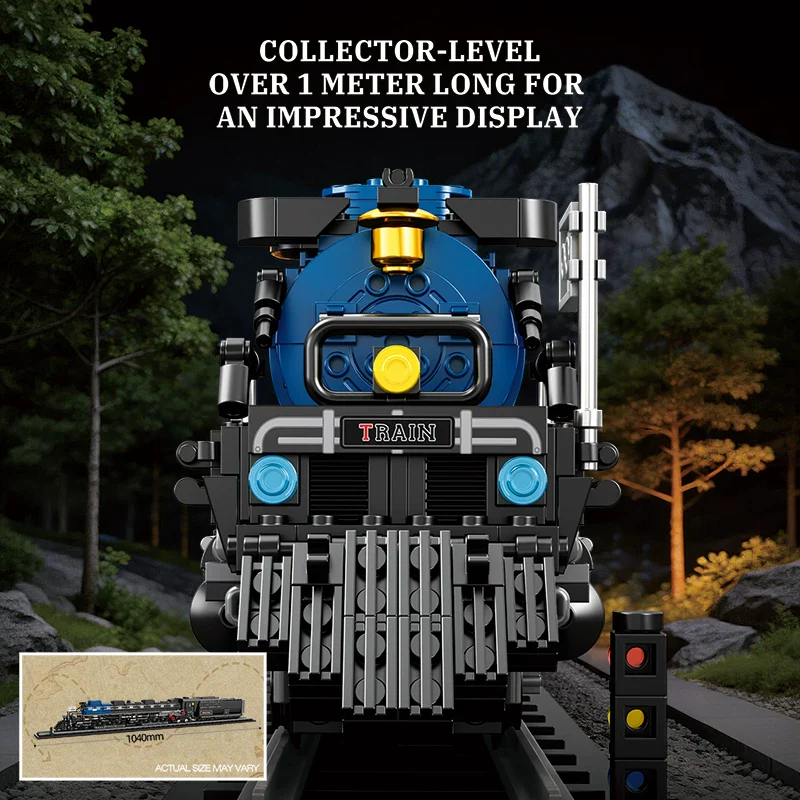 2947PCS Reobrix 66805 American Big Boy–Style Steam Locomotive - Image 4